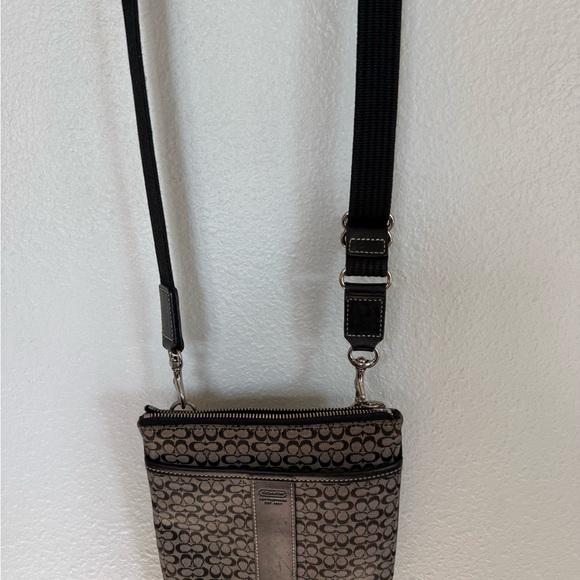 Coach Signature Crossbody Bag - Black and  gray - Picture 3 of 4
